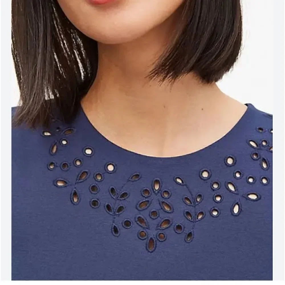 Kate Spade ♠️ New York cutwork ponte sleeveless dress in SQUID INK NWT $248